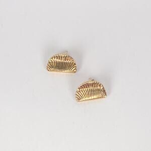Gold Filled Studs Shell Pushback Earrings